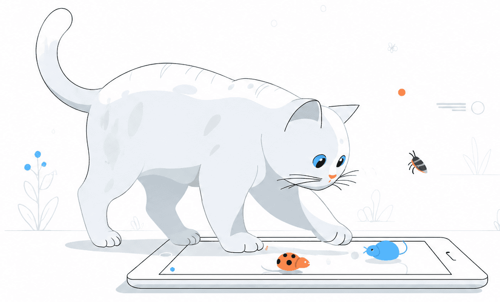 Pet playing digital games